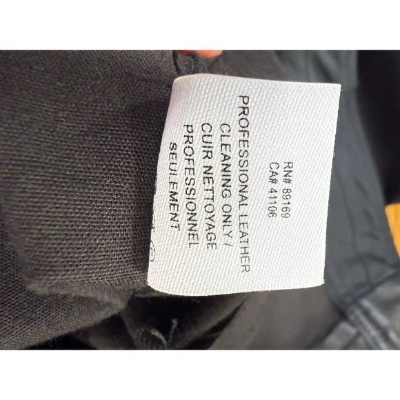 $995 Derek Lam 10 Crosby Size 4 Black Leather Robertson Flare Trousers *READ* - Picture 10 of 13